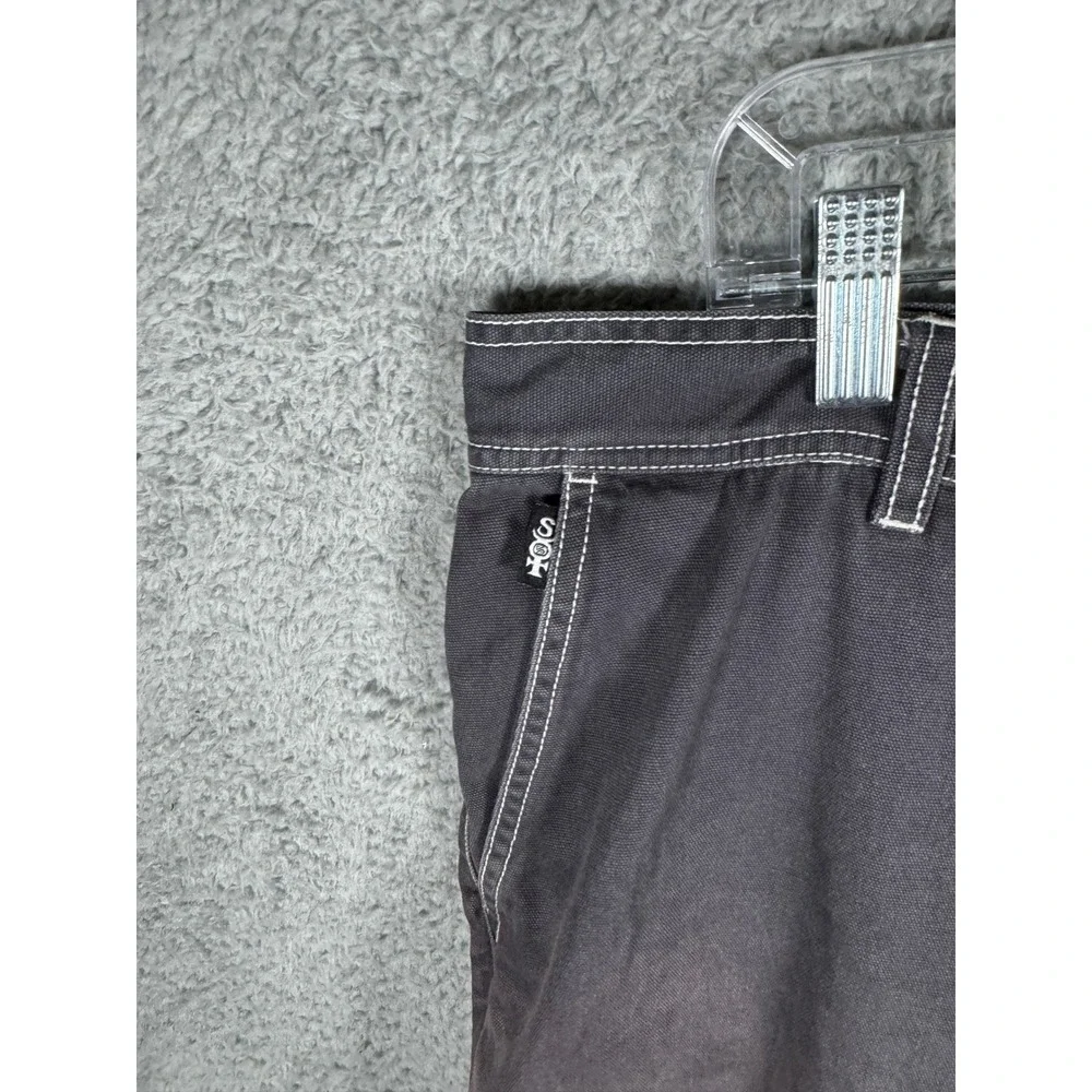 Y2K Quiksilver Tridagger Men Baggy Fit Carpenter Pants 36 Faded Gray Skate 2000s